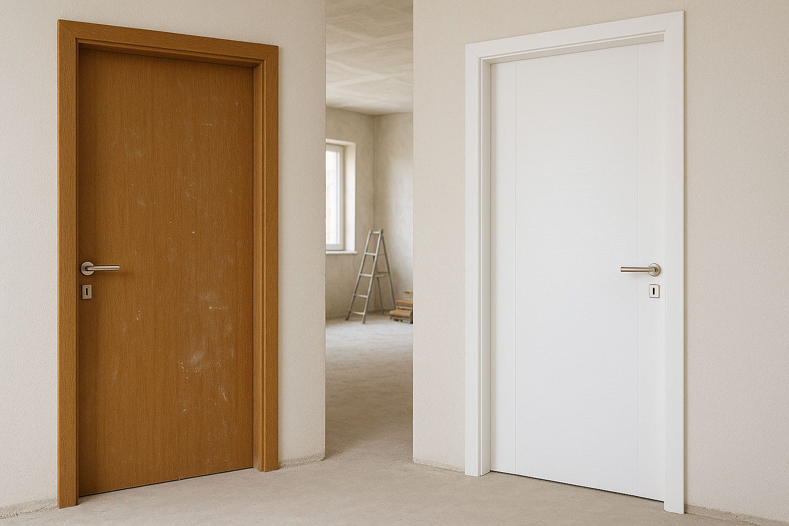 Pintura em obra ou acabamento de fábrica: qual dura mais nas portas?