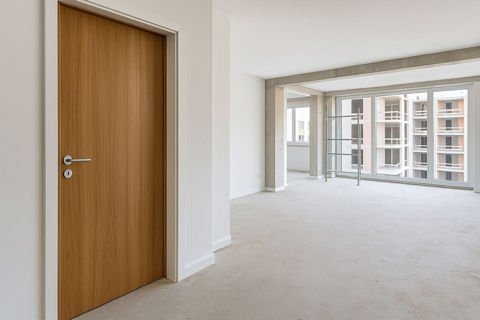 Portas prontas e rodapés sob medida para construtoras de todos os portes