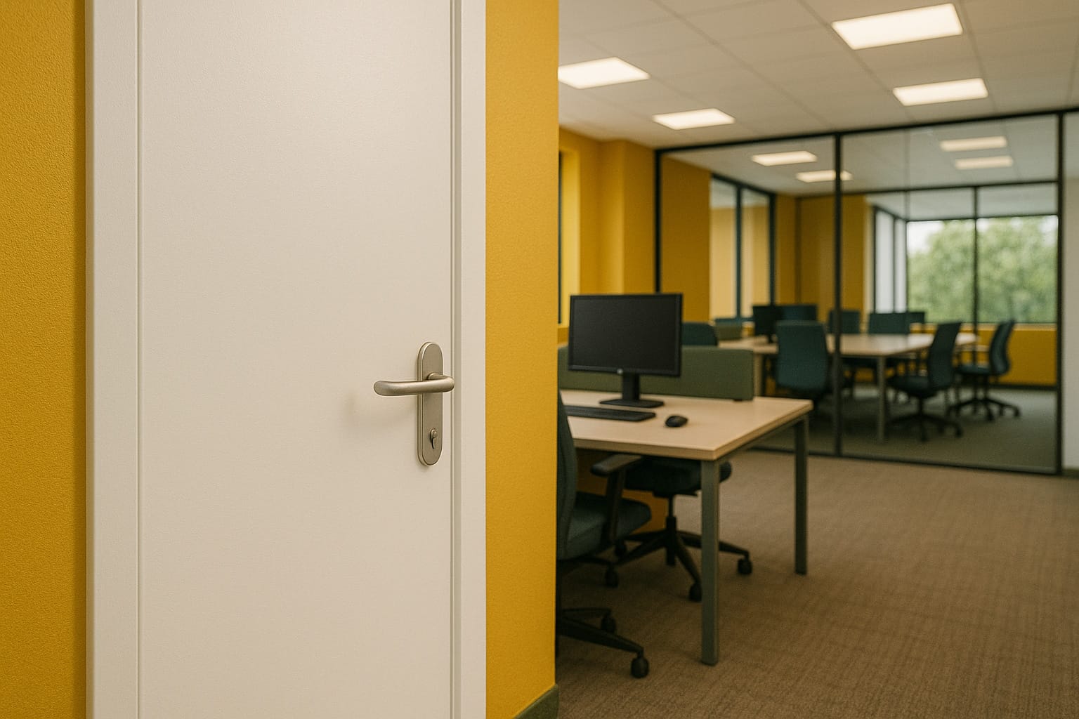 Como escolher portas prontas para escritórios sem risco de falhas e retrabalho