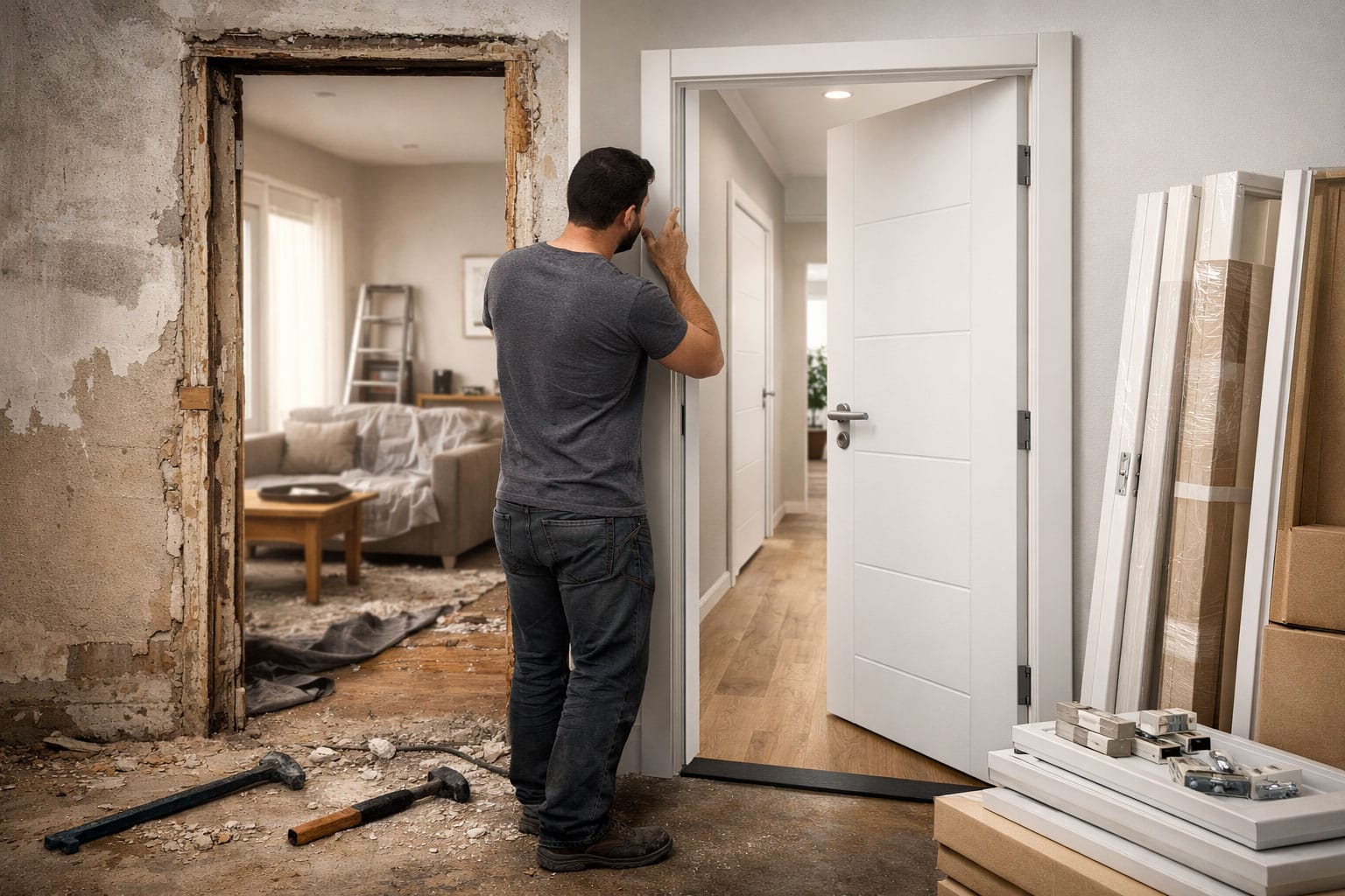 Trocar portas antigas por portas prontas vale a pena na reforma?